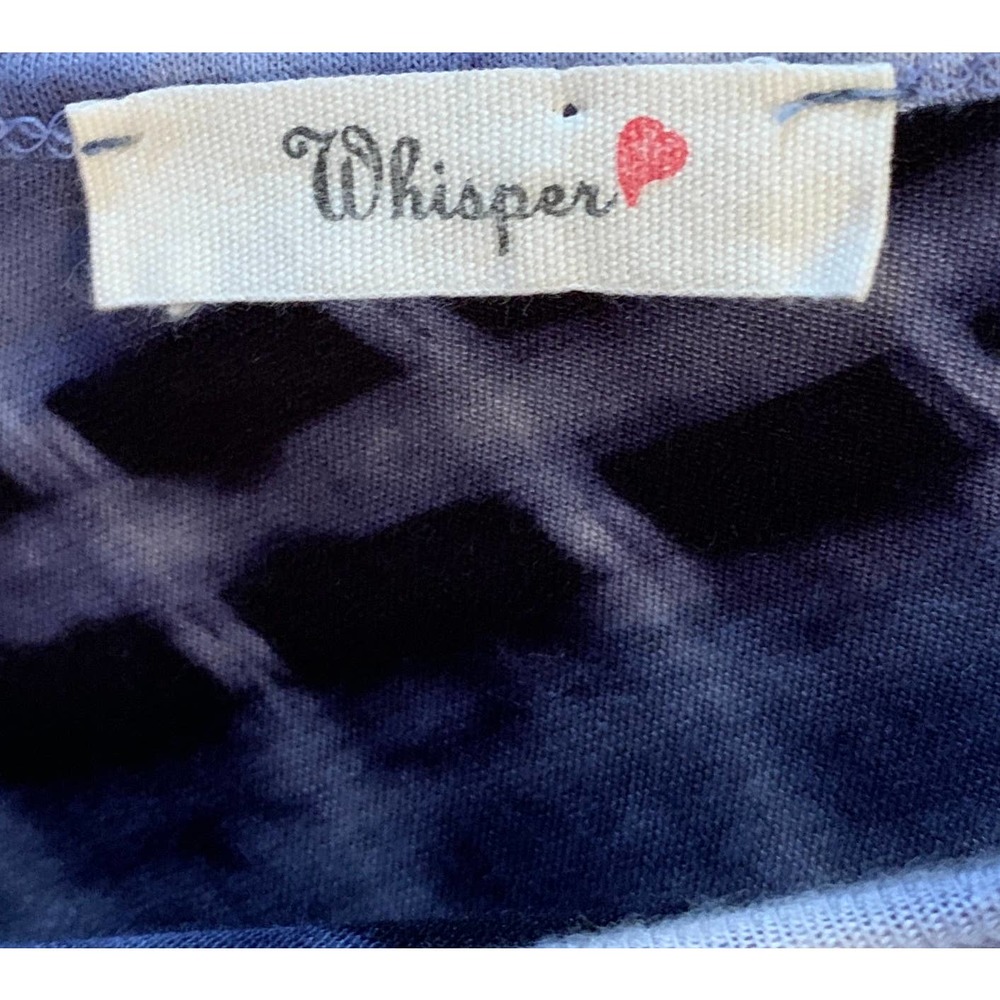 *K235 Whisper Women's Scoop Neck Medium Tie Dye Stretch Long Sleeve Crop Top - Picture 9 of 9